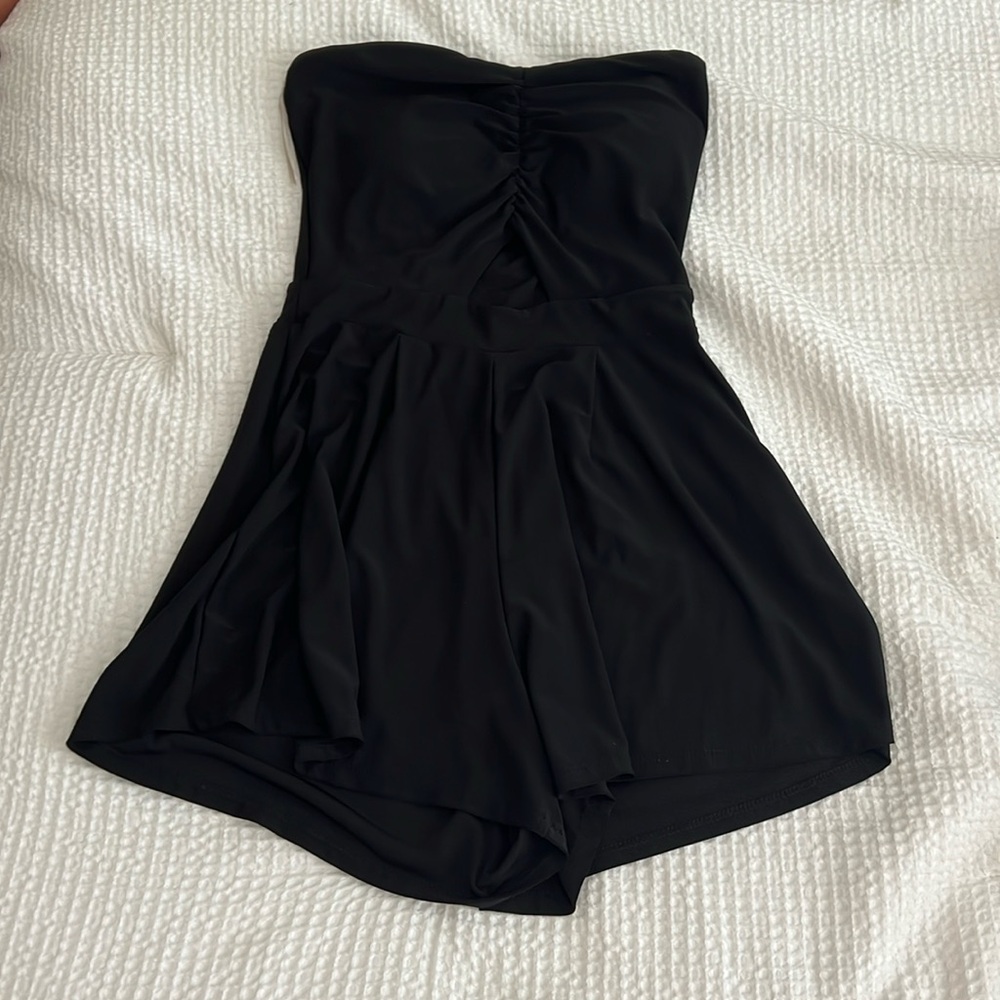 Black romper strapless